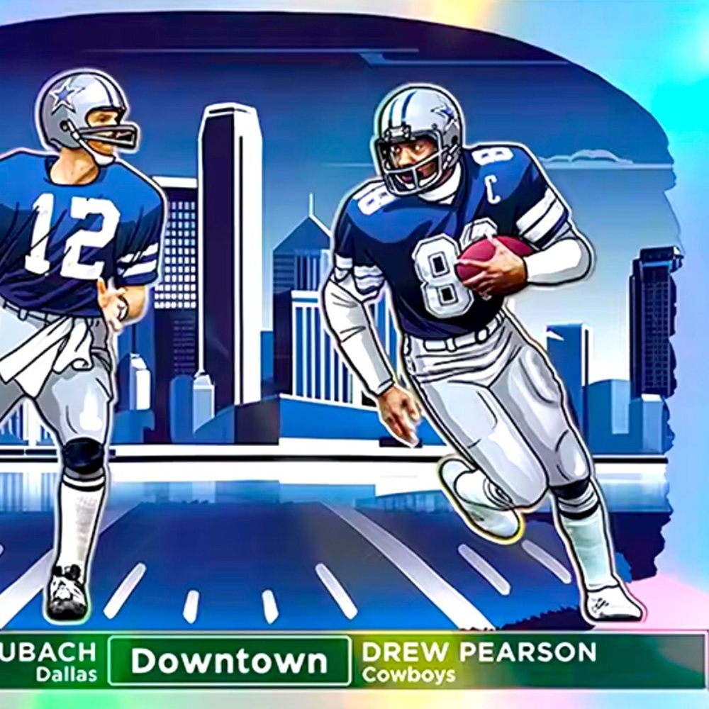2024 Donruss Optic Downtown Duos Roger Staubach and Drew Pearson